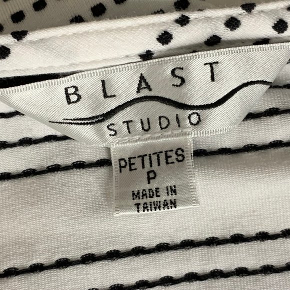 Blast Studio White 3/4 Sleeves with Black Dots 8PE - Picture 5 of 5